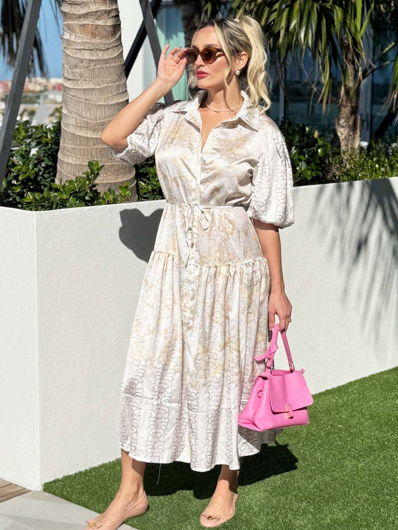 satin neutral dress Pink Satin Slip Maxi Dress