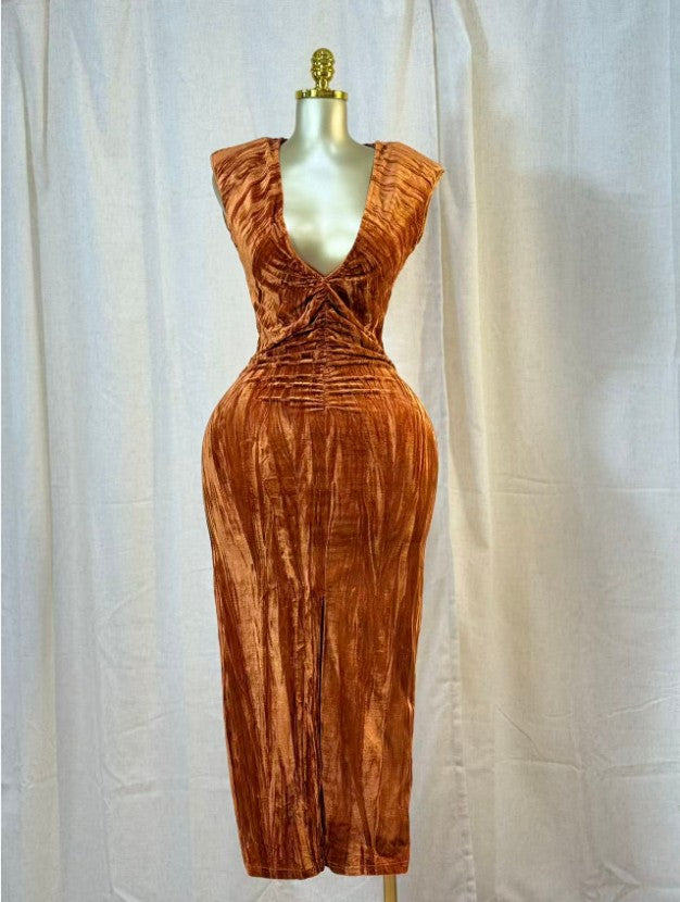 Amber Luxe Velvet Dress
