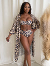 Wild Luxe Leopard Print Kimono Cover-Up