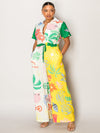 Endless Moon resort wear set with vibrant tropical print design