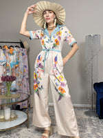 Floral Elegance Satin Jumpsuit – Resort Luxe Collection