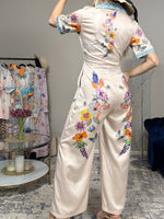 Floral Elegance Satin Jumpsuit – Resort Luxe Collection