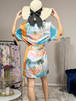 Tropical Getaway Belted Shirt Dress – Resort Chic Style