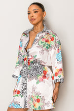 Vibrant printed dress for boutique resort and summer collections
