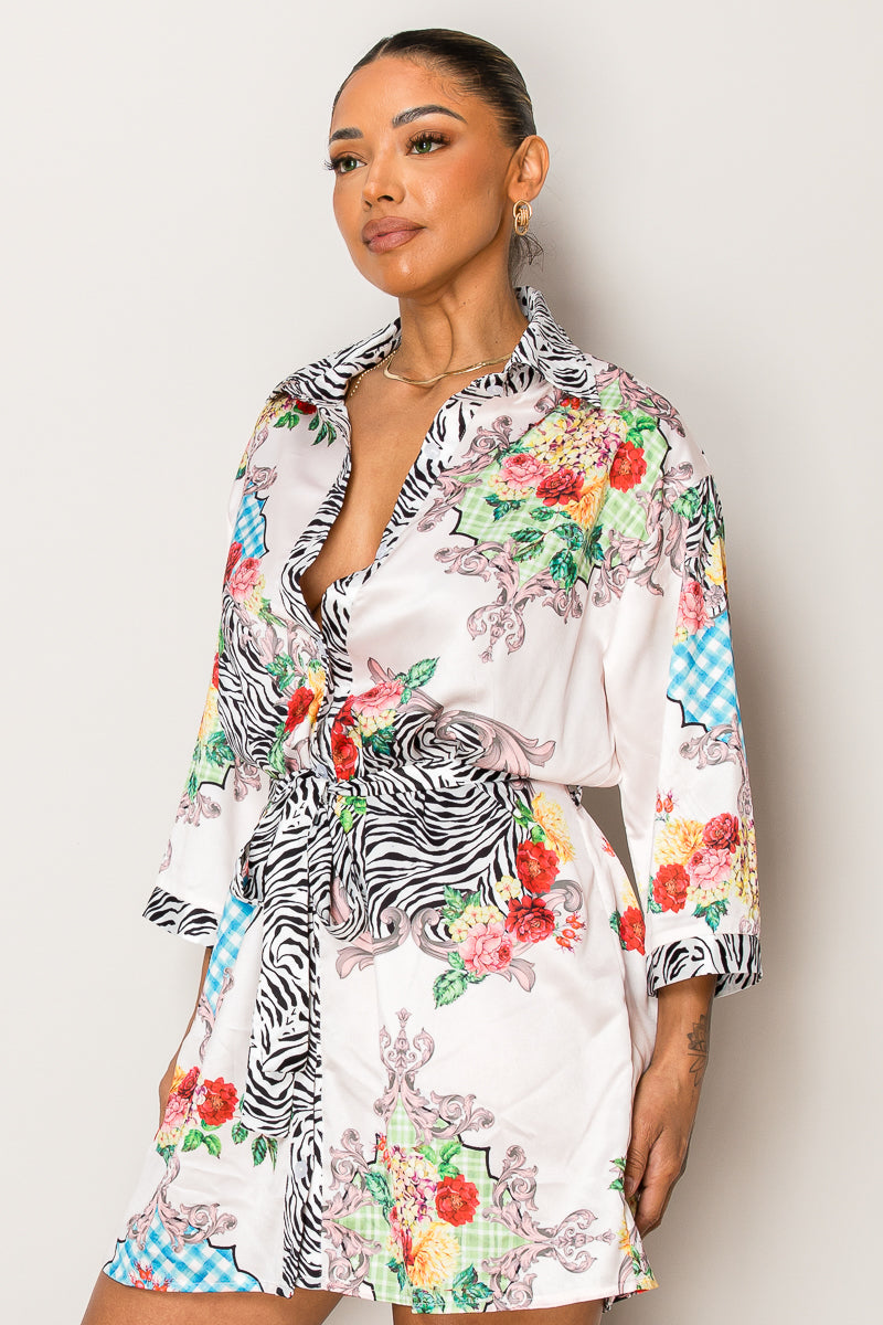 Vibrant printed dress for boutique resort and summer collections