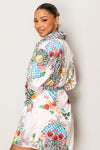 Wholesale resort mini dress featuring gingham, zebra, and florals
