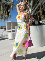 Exotic Elegant Bloom Floral Resort Wear Maxi Dress