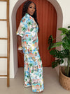 Vibrant Island Inspired Pant And Shirt Resort Wear Set