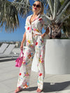 Romantic Blooms Garden Party Pant And Shirt Resort Wear Set