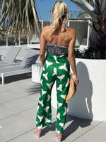 Tropic Flair Jungle Oasis Butterfly Resort Wear Jumpsuit