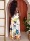 Exotic Tropical Floral Bloom Paradise Resort Wear Maxi Dress
