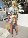 Vibrant Vacation Tropic Short and Shirt Resort Wear Set