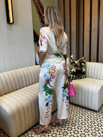 Floral Elegance Satin Resort Set – Luxe Vacation Style