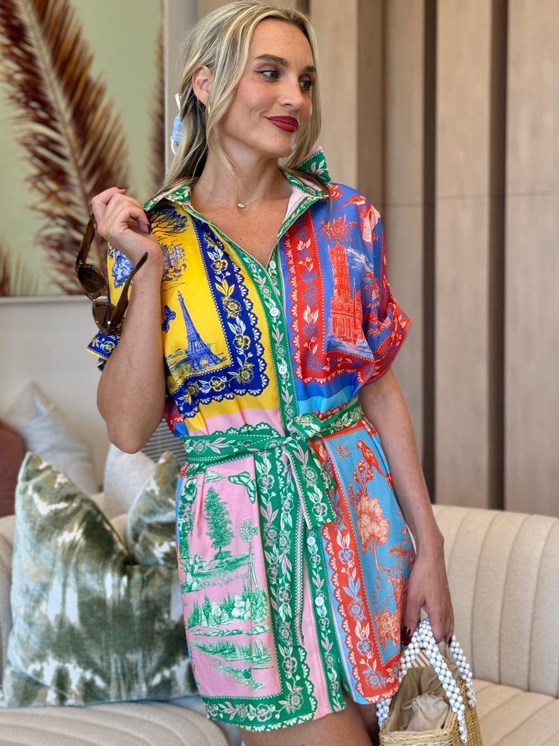 Exotic Boho Inspired Summer Resort Wear Mini Dress