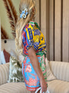 Exotic Boho Inspired Summer Resort Wear Mini Dress