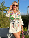 Fun and colorful Symmetrical Resort Wear Mini Dress