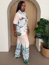 Mediterranean Cityscape Print Pant Set