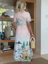 Pink Greek Village Shirt Dress for Seaside Getaways