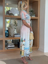 Pink Greek Village Shirt Dress for Seaside Getaways
