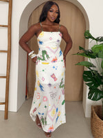 Mystic Dragon Print Resort Dress
