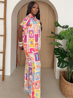 Sunset Postcard Print Resort Set