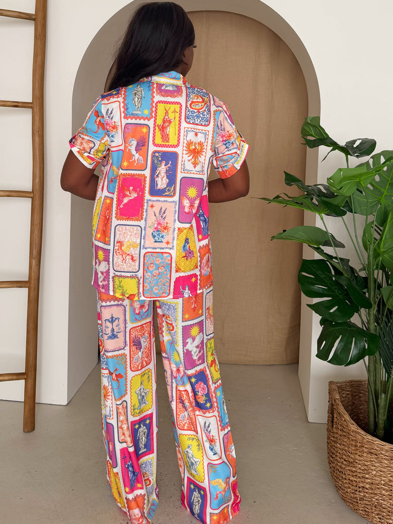 Sunset Postcard Print Resort Set