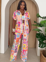 Sunset Postcard Print Resort Set