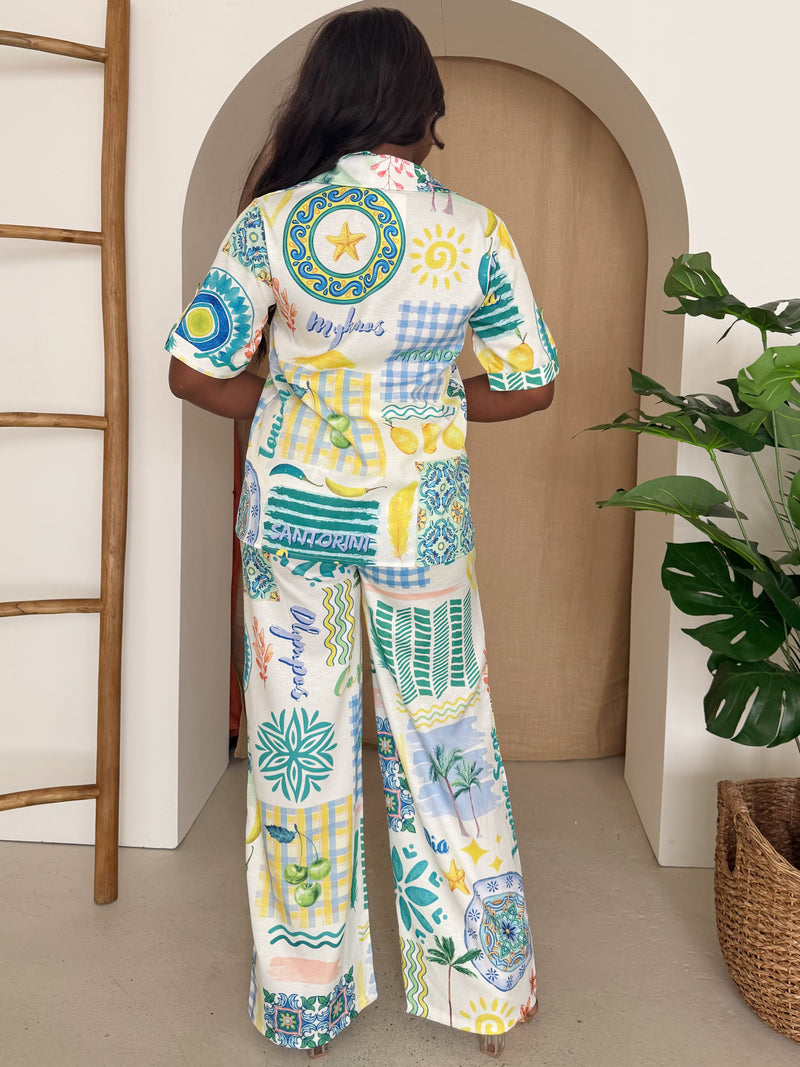Santorini Sun Print Resort Set