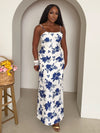 Blue Blossom Maxi Dress