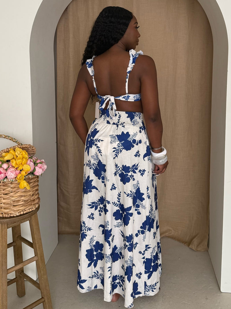 Blue Blossom Maxi Dress