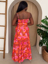 Tropic Fuchsia Floral Maxi Dress