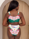 Mediterranean Baroque High-Waist Bikini Set