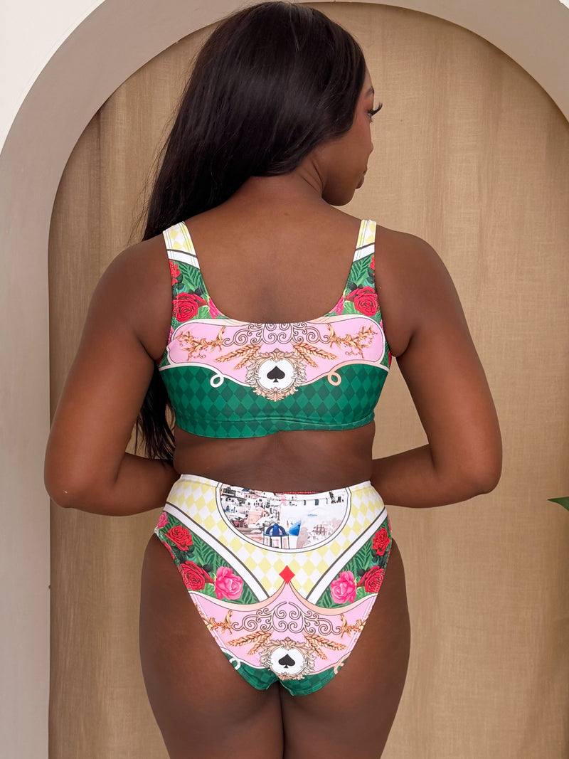 Mediterranean Baroque High-Waist Bikini Set