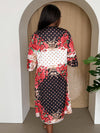 Midnight Bloom Rose & Polka Dot Cover-Up