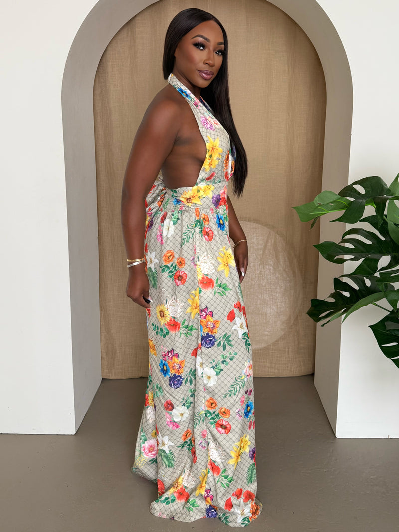 Garden Bloom Halter Jumpsuit