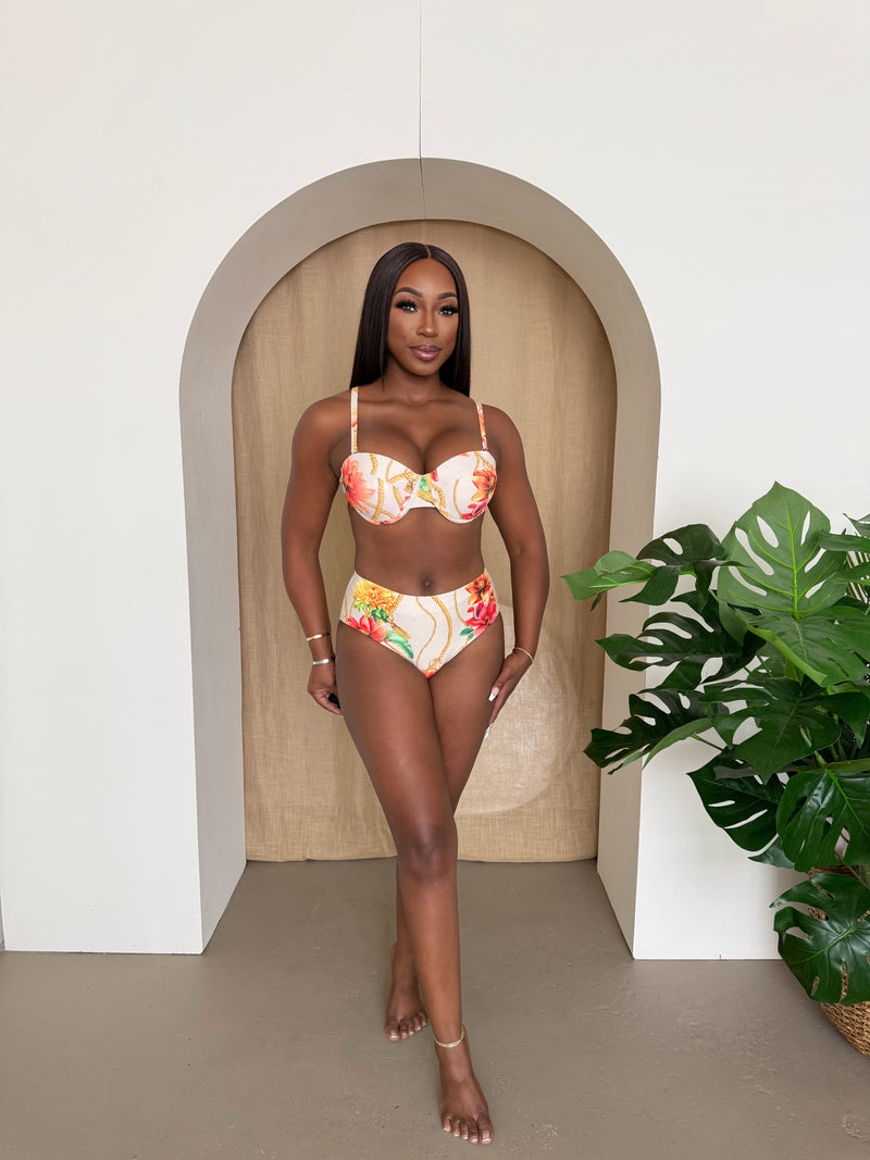 Sunset Bloom Underwire Bikini Set