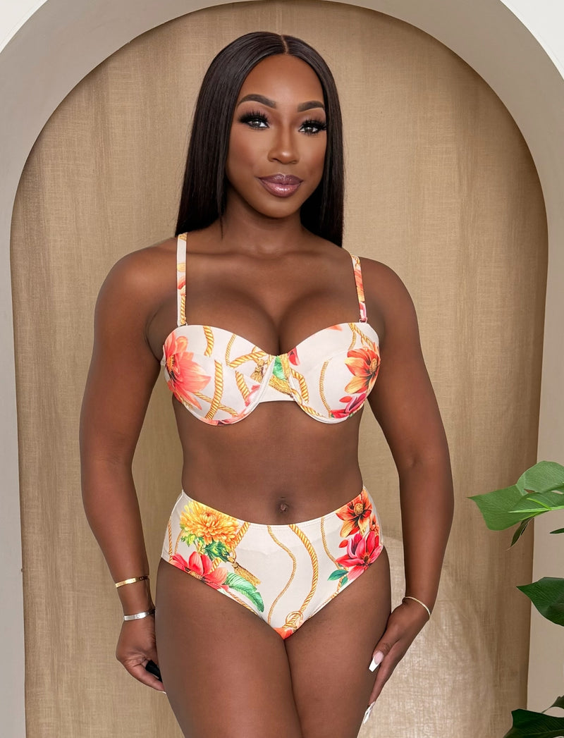Sunset Bloom Underwire Bikini Set