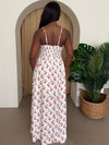 Cherry Print Spaghetti Strap Maxi Dress