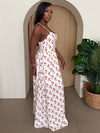 Cherry Print Spaghetti Strap Maxi Dress