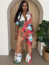 Santorini Jungle Print Shirt & Pant Set