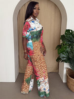 Santorini Jungle Print Shirt & Pant Set
