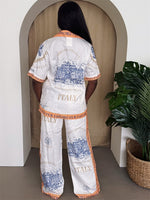 Italian Escape Resort Shirt Pants Set