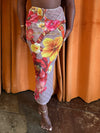 Mesh midi cover-up skirt