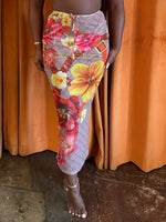 Mesh midi cover-up skirt