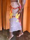 Mesh midi cover-up skirt