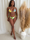 Vibrant Playful Tropical Floral Resort Wear Swimwear Bikini