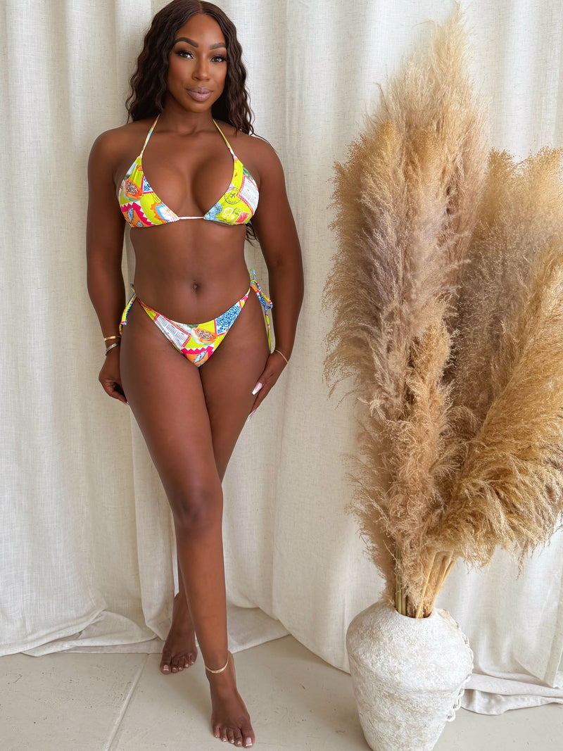 Radiant Sunshine Colorful Resort Wear Swimwear Bikini