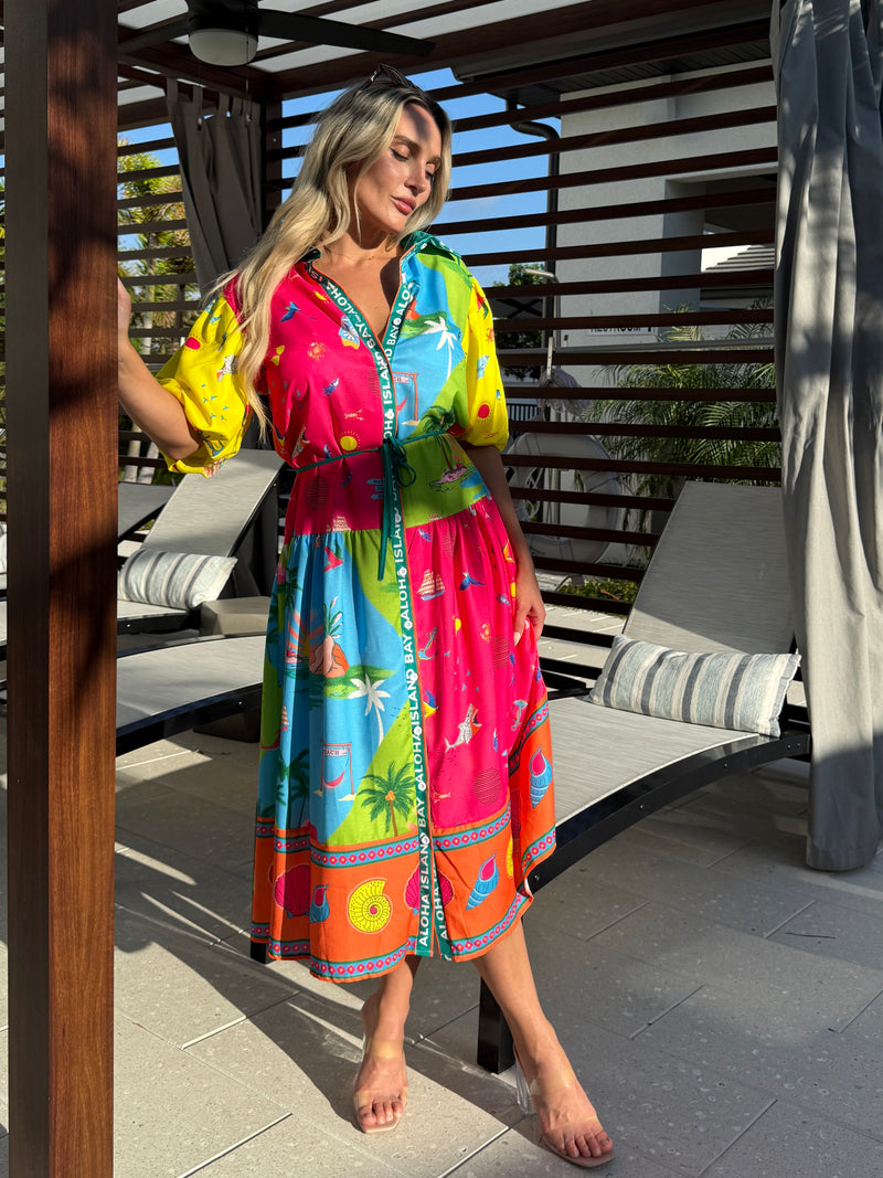 Tropical Vibes Maxi Dress – Island Getaway Glam