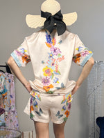 Floral Paradise Elegance Short and Shirt Resort Wear Set