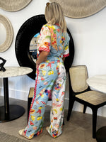 Tropical print Pant And Shirt Resort Wear Set